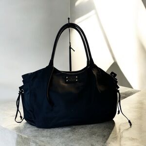 Kate Spade Black Nylon Weekender with Shoulder Strap